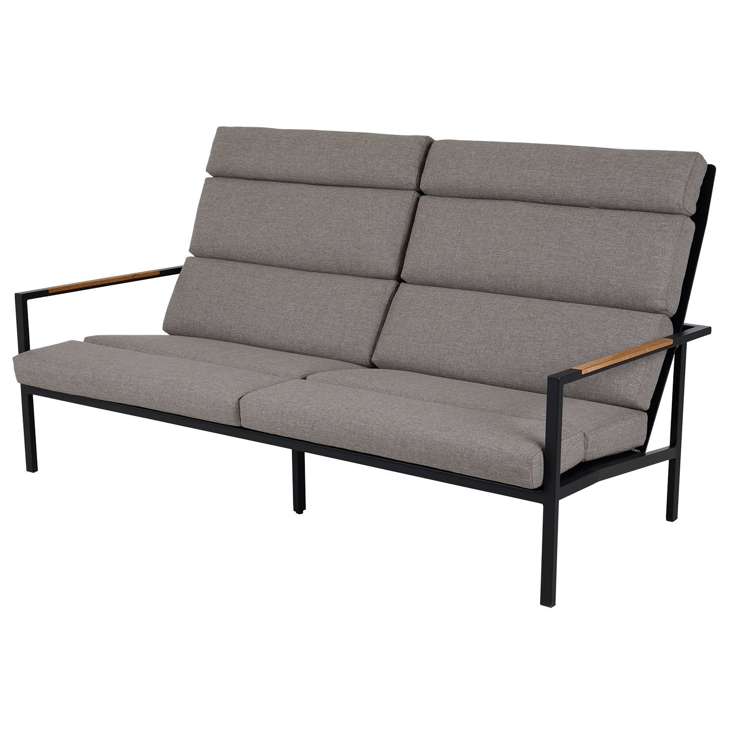 Indus 3-seter sofa svart med pute Brafab