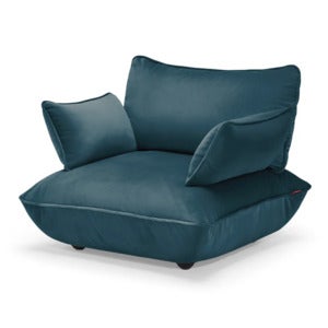 Sumo Loveseat Velvet Recycled Petrol