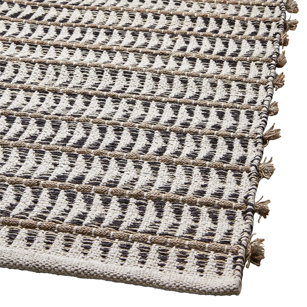  FERNANDO teppe grå/hvit/naturlig 300x200 cm