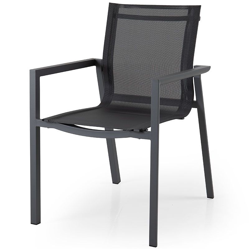 Delia stablestol antrasitt/textilene Brafab