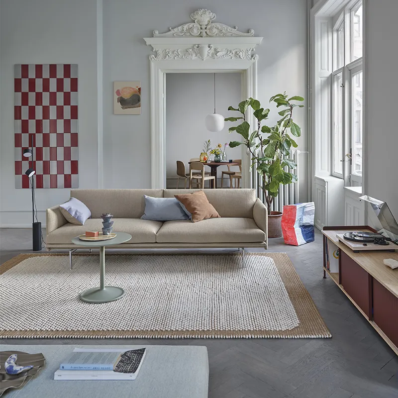 Enfold skjenk 186 x 45 cm  - oiled oak Deep Red