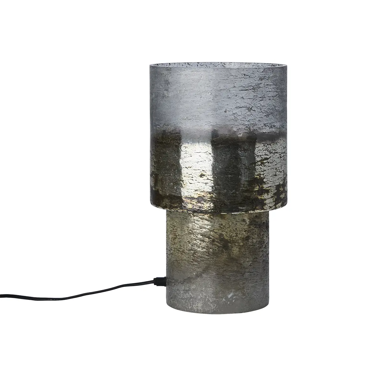 Bordlampe i glass Eldor Sølv H35 cm 