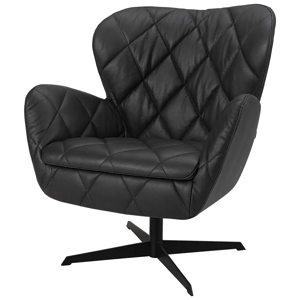 Jade lenestol Anthracite leather