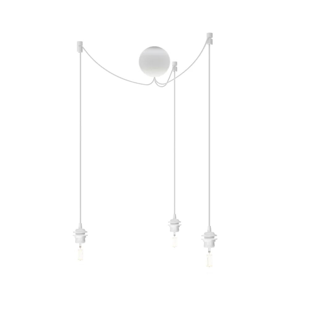 Cannonball Cluster Ø12 cm ledningssett Trippel White