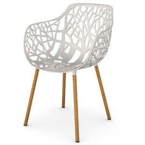 Forest Stol med armlener Iroko/Iron Grey