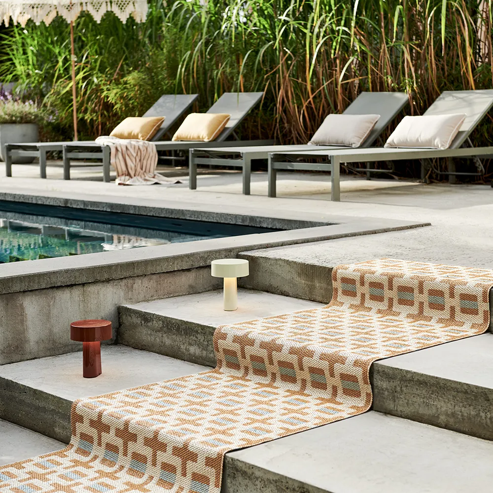 Tom teppe Ochre/Cream/Sage 70 x 300 cm