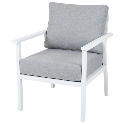 Samvaro lenestol hvit/grå Brafab