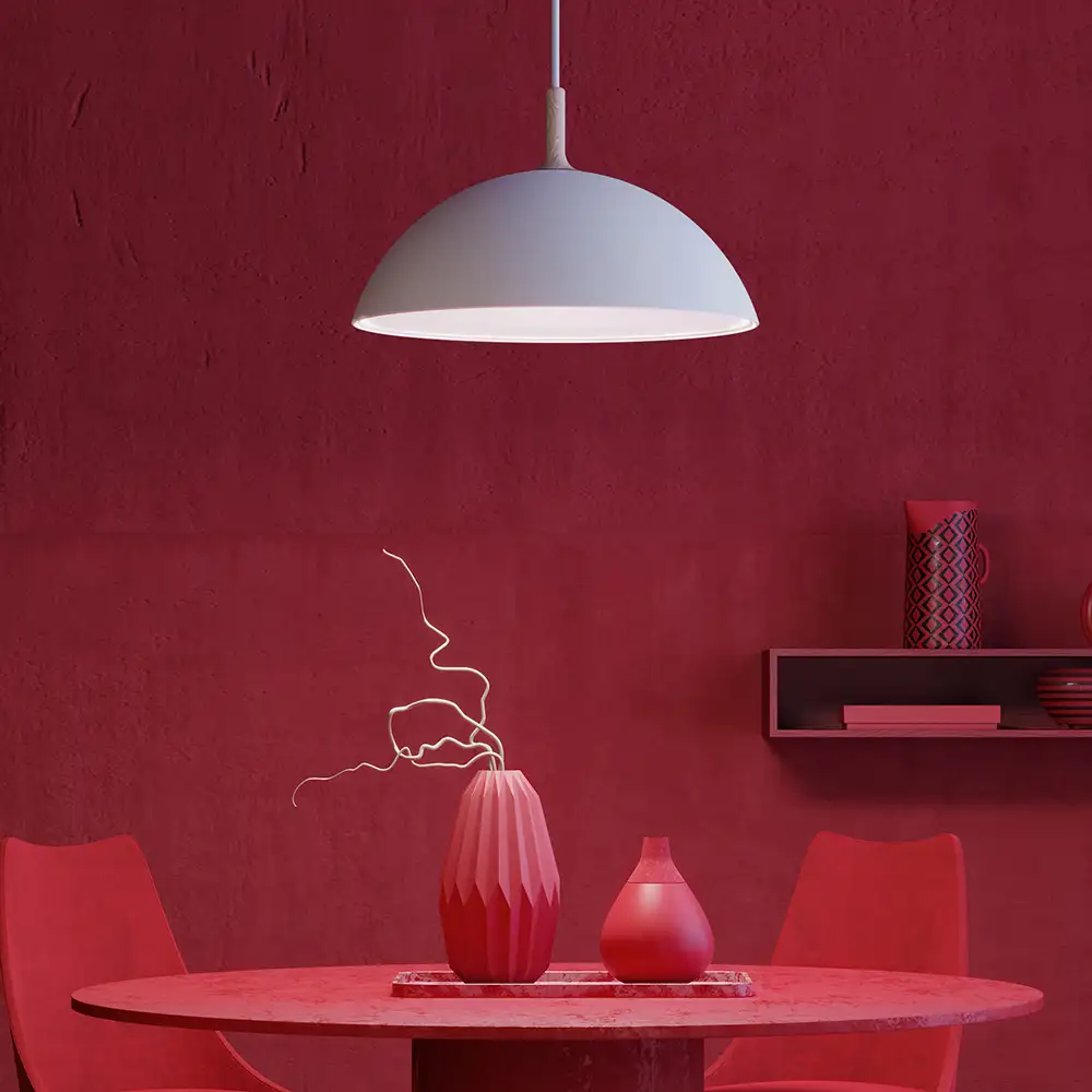 Skålpendel hvit E27