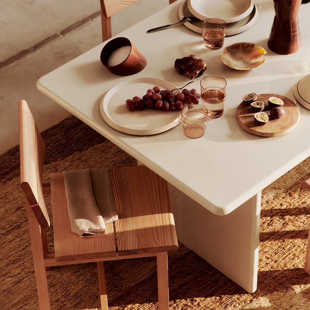 Rink Spisebord 240x90 cm - Eggshell