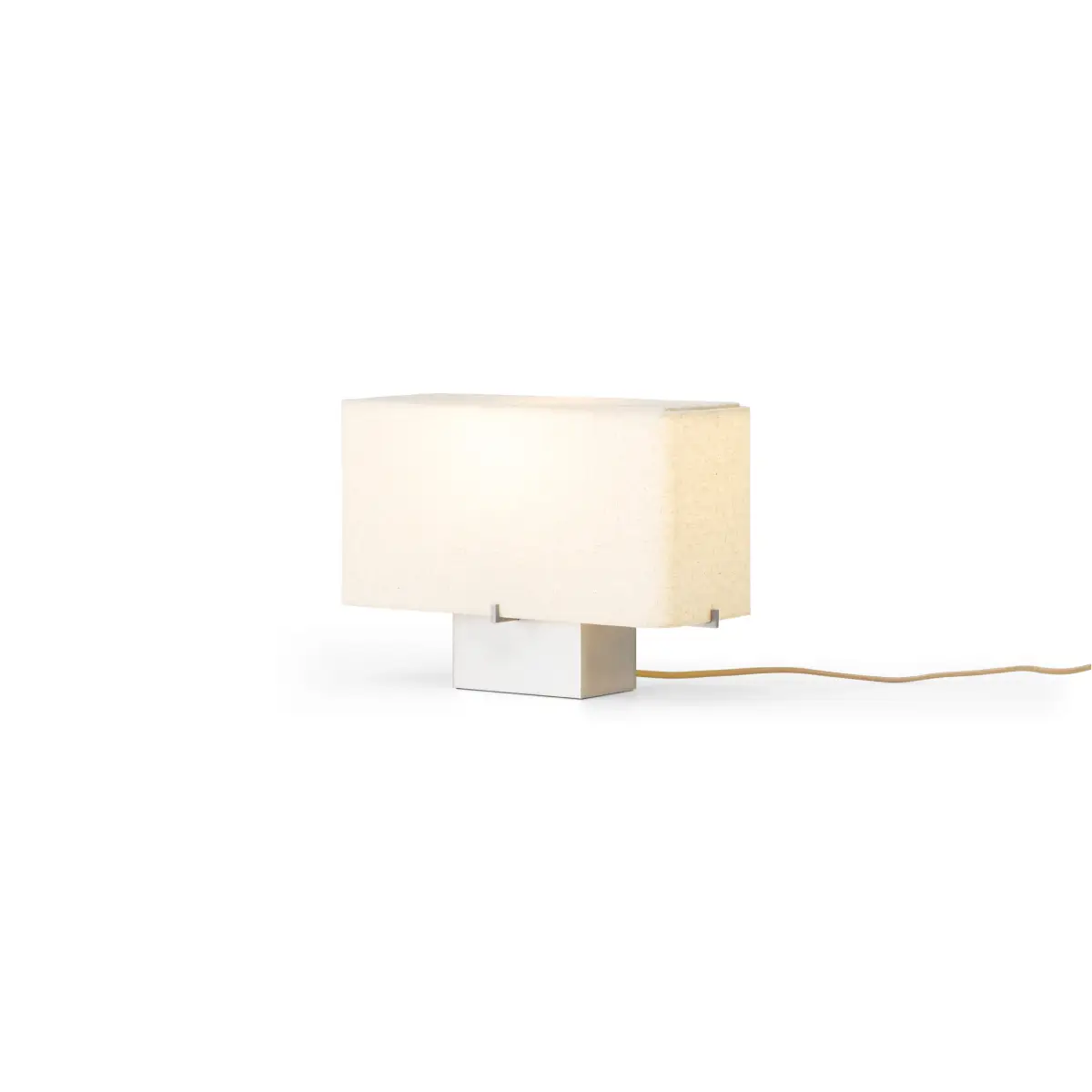 Nonna Bordlampe Børstet/Tekstil Sand H24 cm