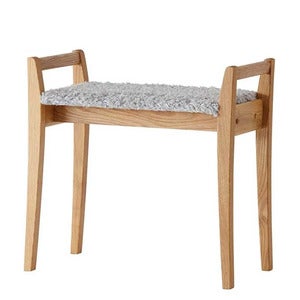 Meja krakk lakkert eik/safeskinn look lysegrå