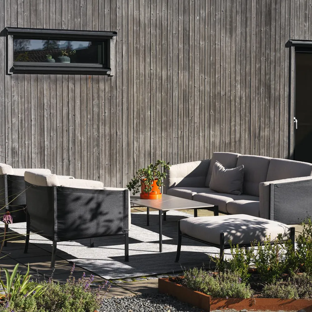 DELUX Ottoman - Teddy Beige/Sort