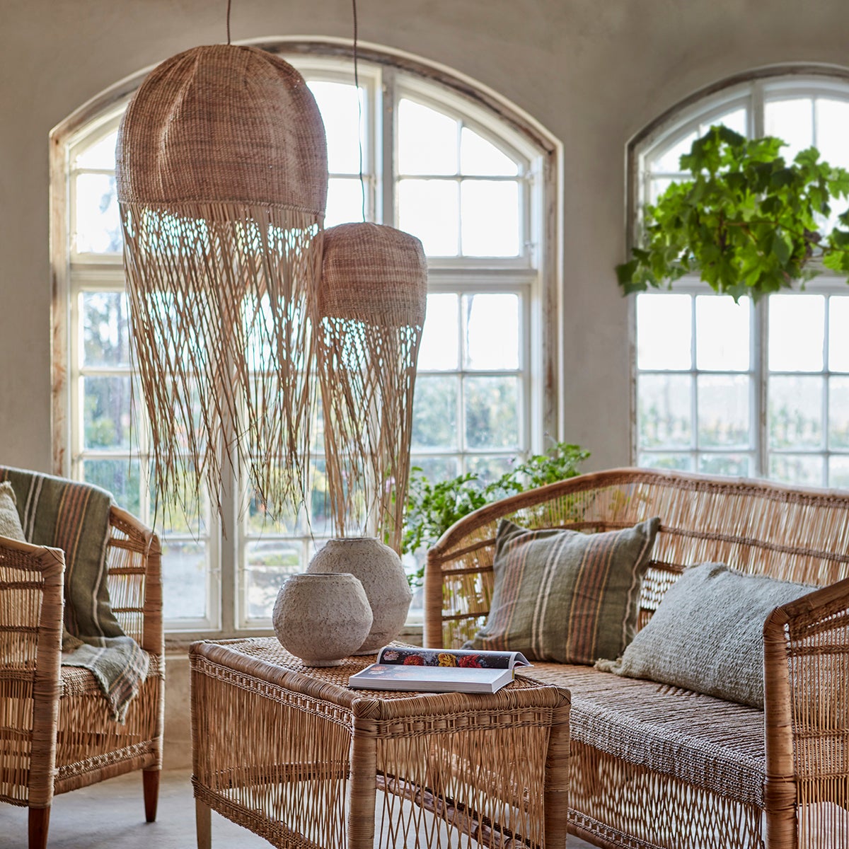  NEST lampeskjerm naturlig, sett med 3 stk