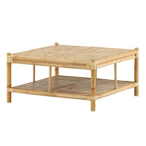 Cane salongbord 90x90 cm Bambus
