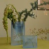 Ridge Vase H: 35 cm Light Blue Frosted