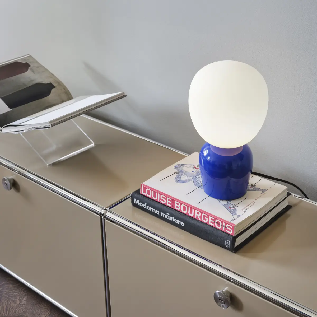 Bordlampe Ø18,4 x H33,5 cm Metall/glass Ultramarinblå