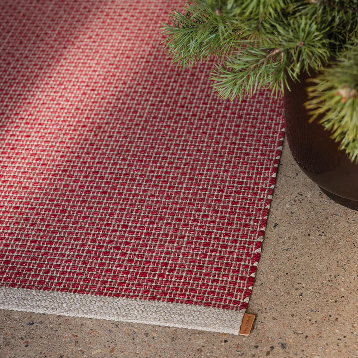 Vaskbar Plastmatte NILS Dark Red 70x120 cm