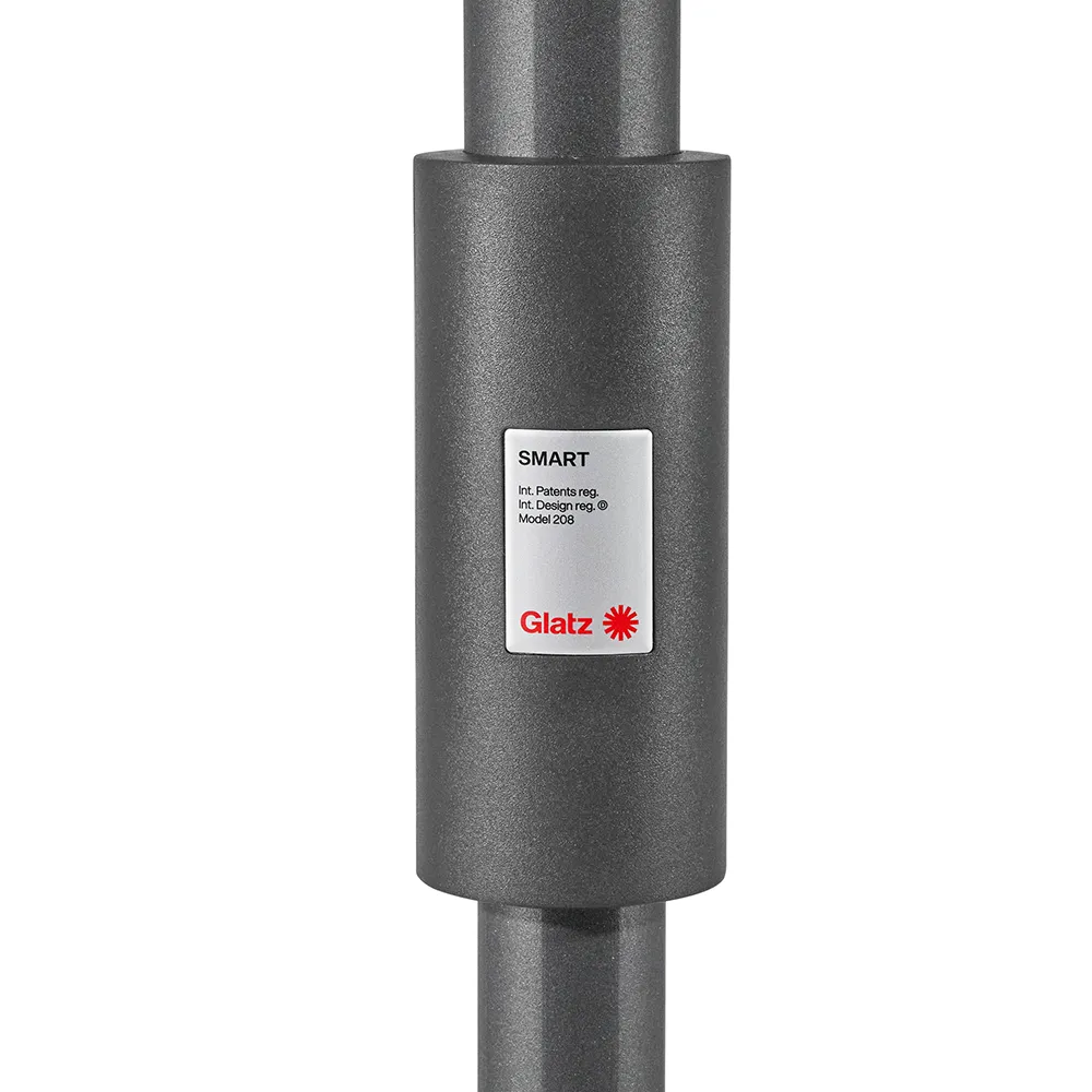 Smart parasoll 240x240 cm anthracite Kat.5 800 Red Stripe