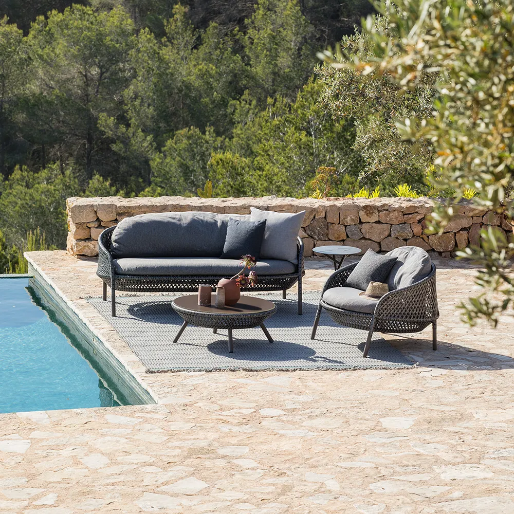 AHNDA 2-seters sofa ABR vulcano 0305 graphite 0108