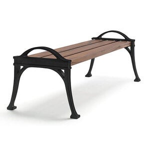 Lessebo benk svartoljet mahogny