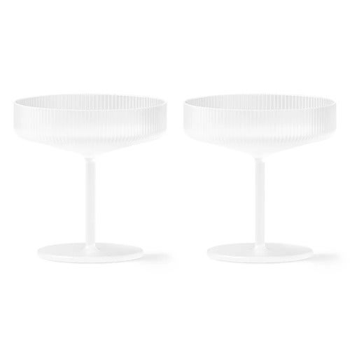 Ripple Champagneglass 2 stk. - Frosted