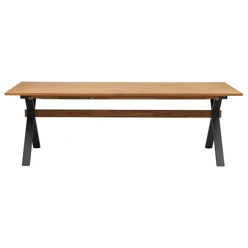 Mark spisebord 95x230 cm svart / teak