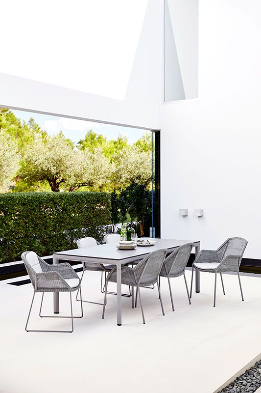 Drop spisebord 150X90cm Lysegrå 