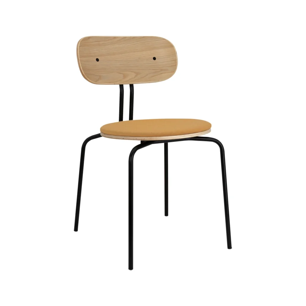 Curious spisestol eik/svart metall Tangerine