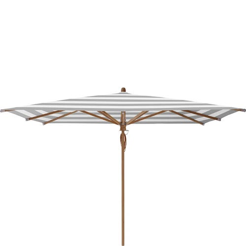 Teakwood parasoll 330x330 cm Kat.5 555 Grey Stripe