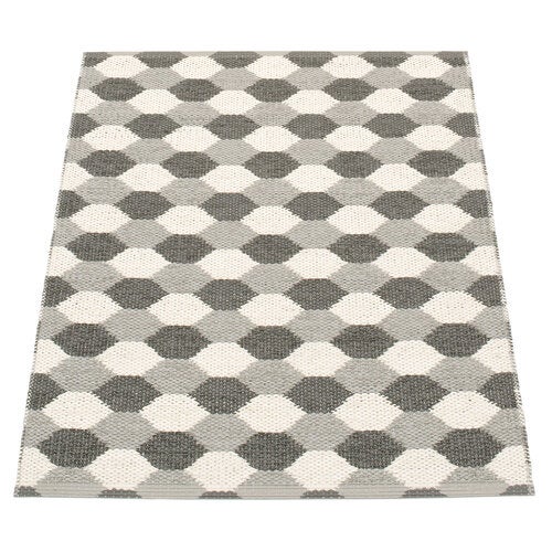 Dana matte 70x100 cm warm grey / charcoal / vanilla 