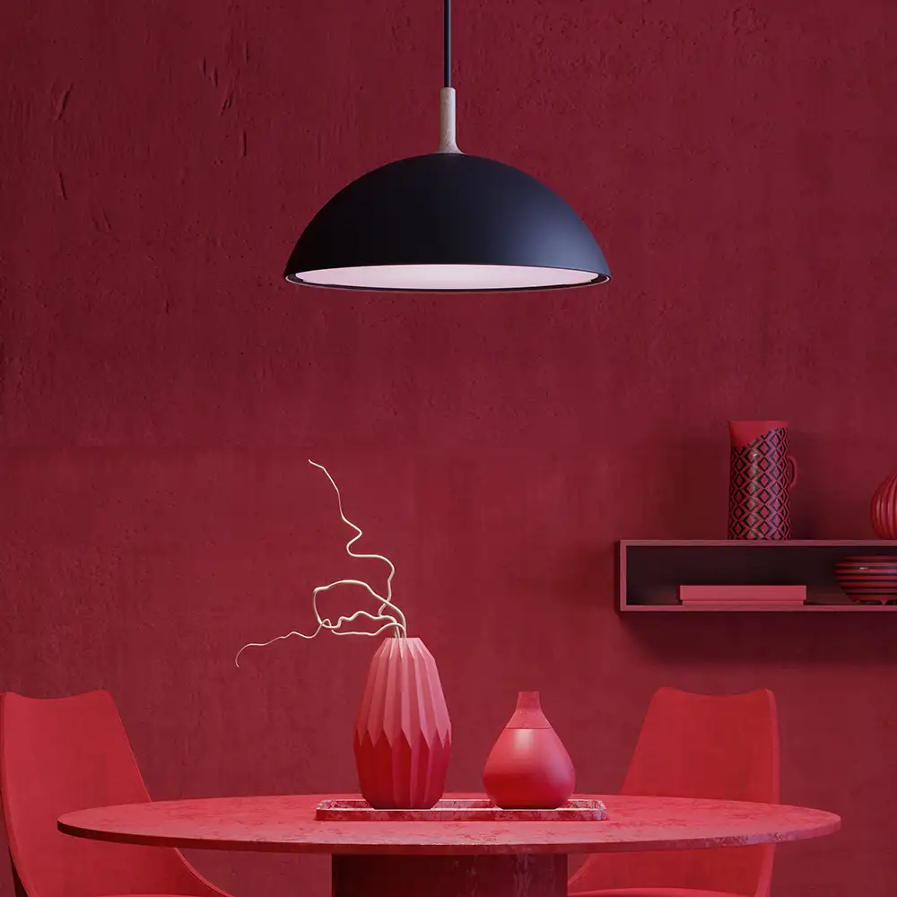 Skålpendel svart E27