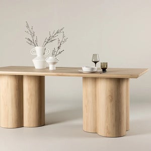 Olivia Spisebord 100x210 cm Whitewash