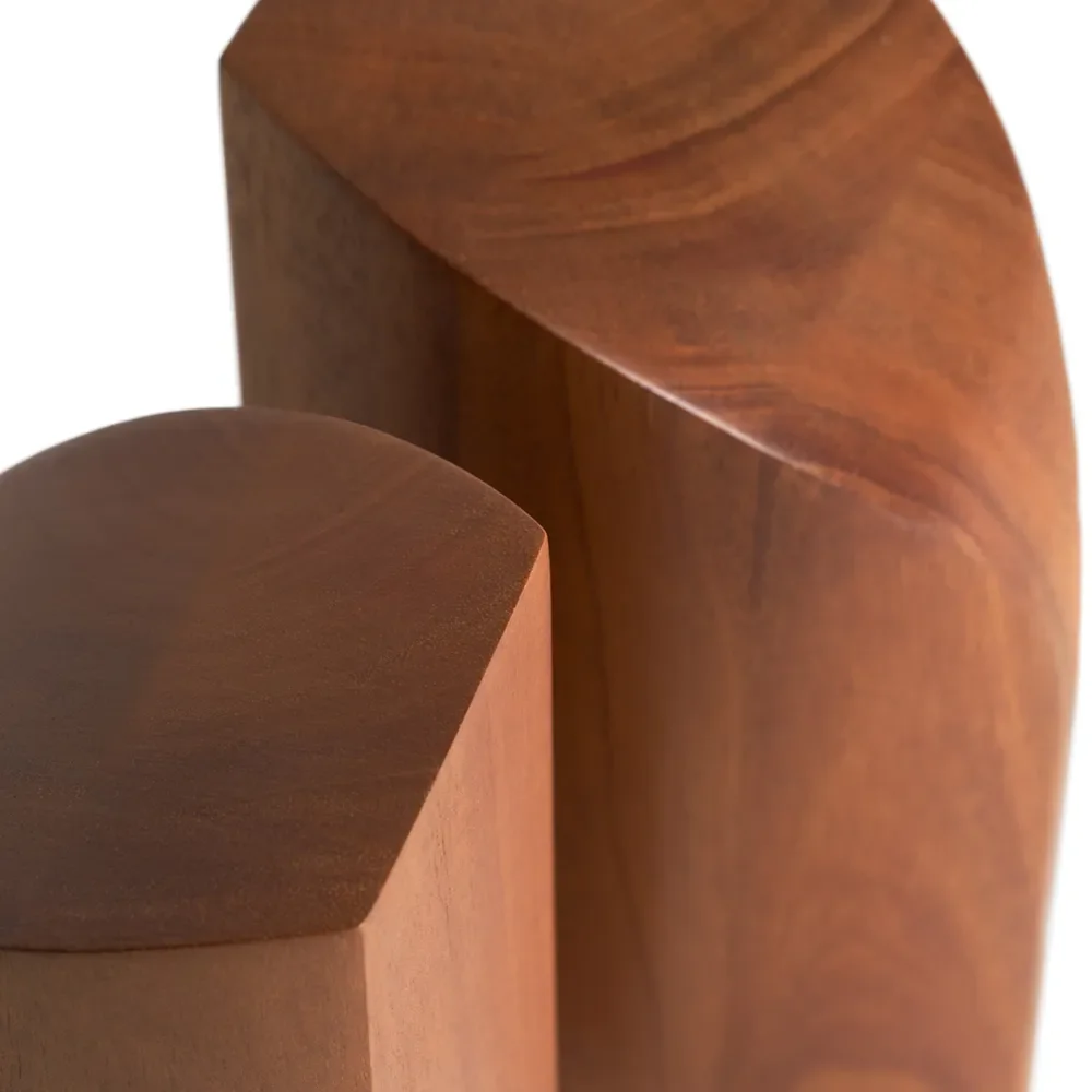  PI bokstøtte lakkert mahogni- sett med 2 stk