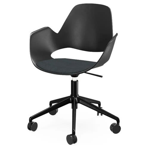 Falk stol med hjul Antracitt