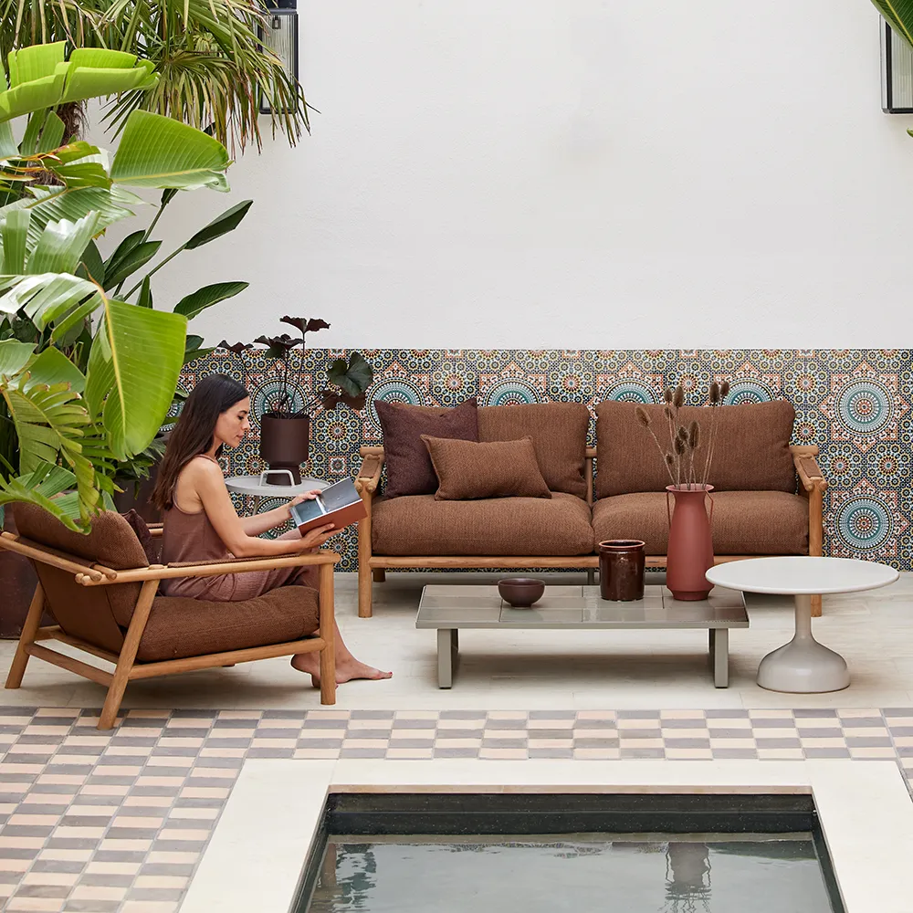 Sticks 2-seters sofa Teak