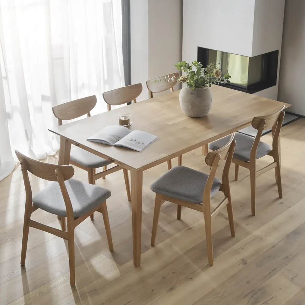 Rodham stol eik/lysgrå