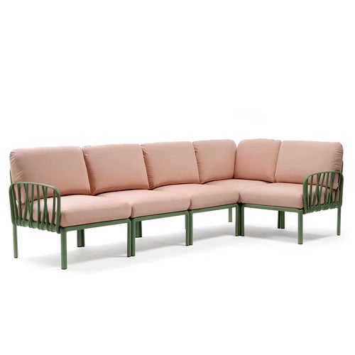 Komodo 5 hjørnesofa Agave - Rosa Quarzo