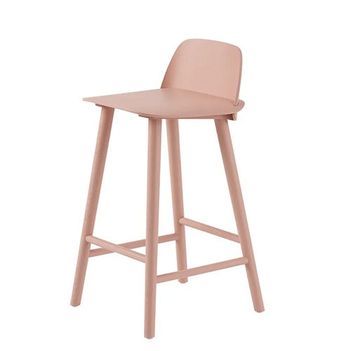 Nerd barstol 65 cm - med fotstøtte i metall - Tan Rose