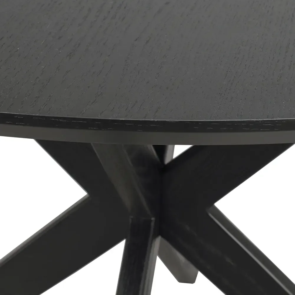 Calverton spisebord Ø120 cm svart eik