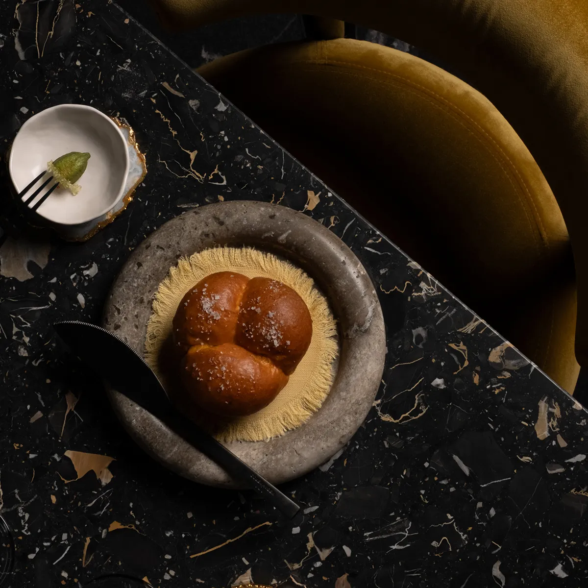 Dekorasjonsbrett i travertin Enkei Mini Ø 20 cm