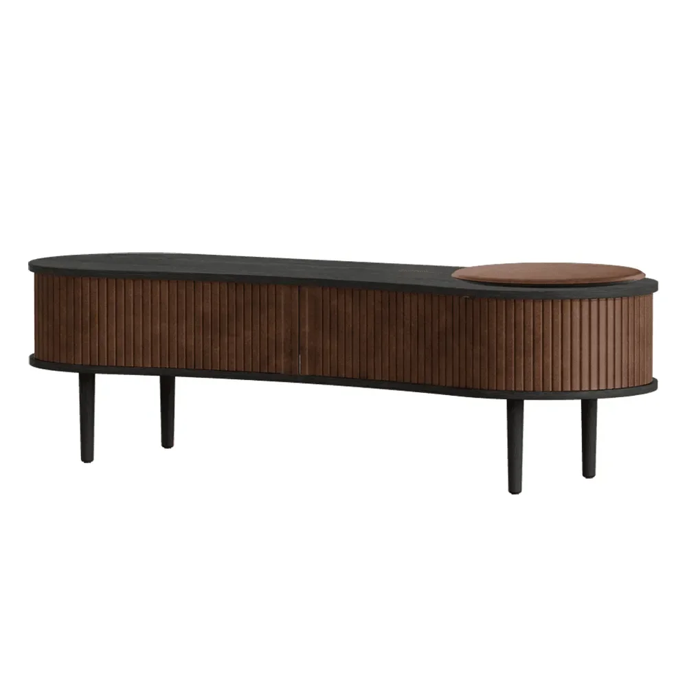 Audacious TV-stativ Svart eik/Hazelnut