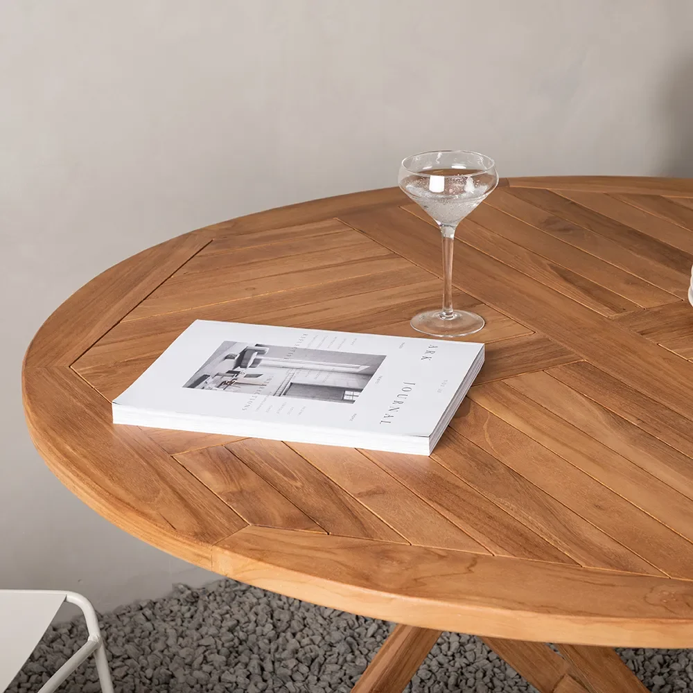 Kenya spisebord Ø120 cm Teak 