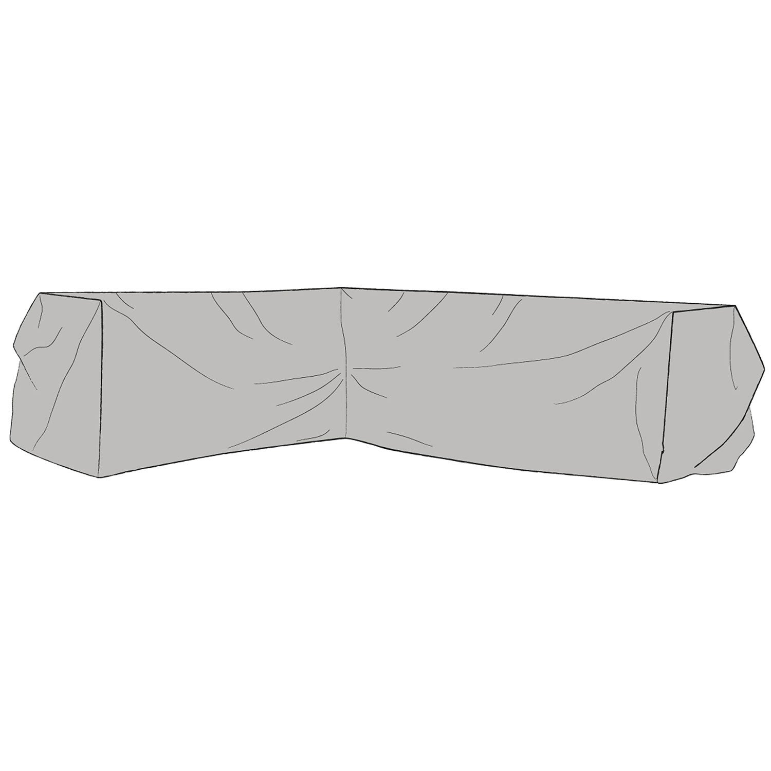 Møbeltrekk hjjørnesofa 83 x 292/234 cm grå polyester Brafab