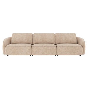 Norris sofa 4-seter stoff Anna lys beige