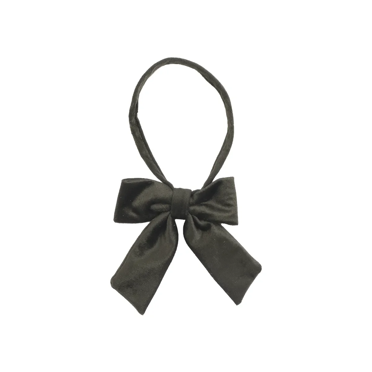 Julesløyfe i fløyel Velvet S Green B 10 cm
