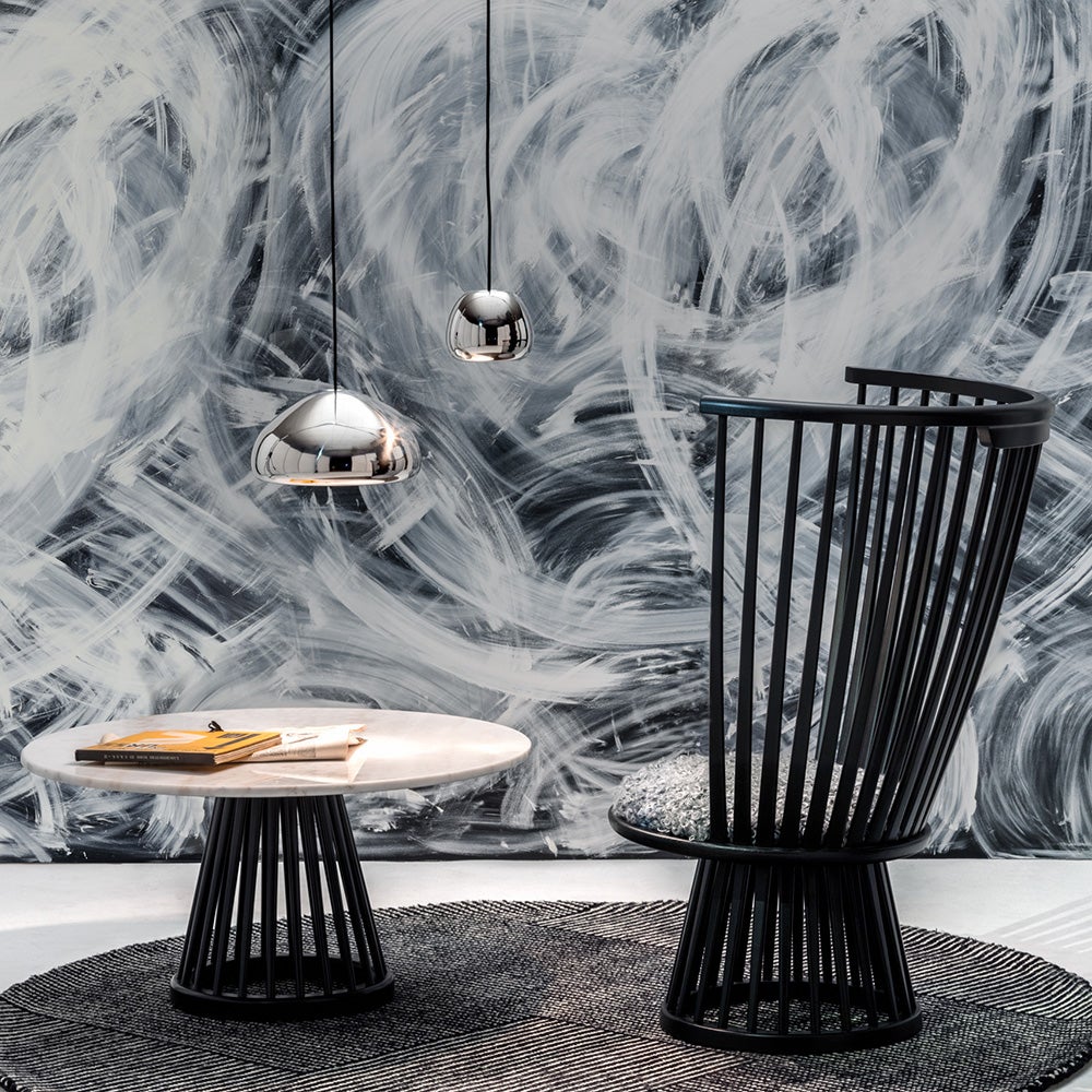 Fan Lounge stol Black