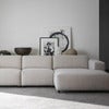 Willard sofa 4-seter sofa med chaiselong høyre stoff Alice lys beige