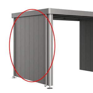 Sidevegger til hagebod med sidetak Neo 4A/4B/4C grå metallic