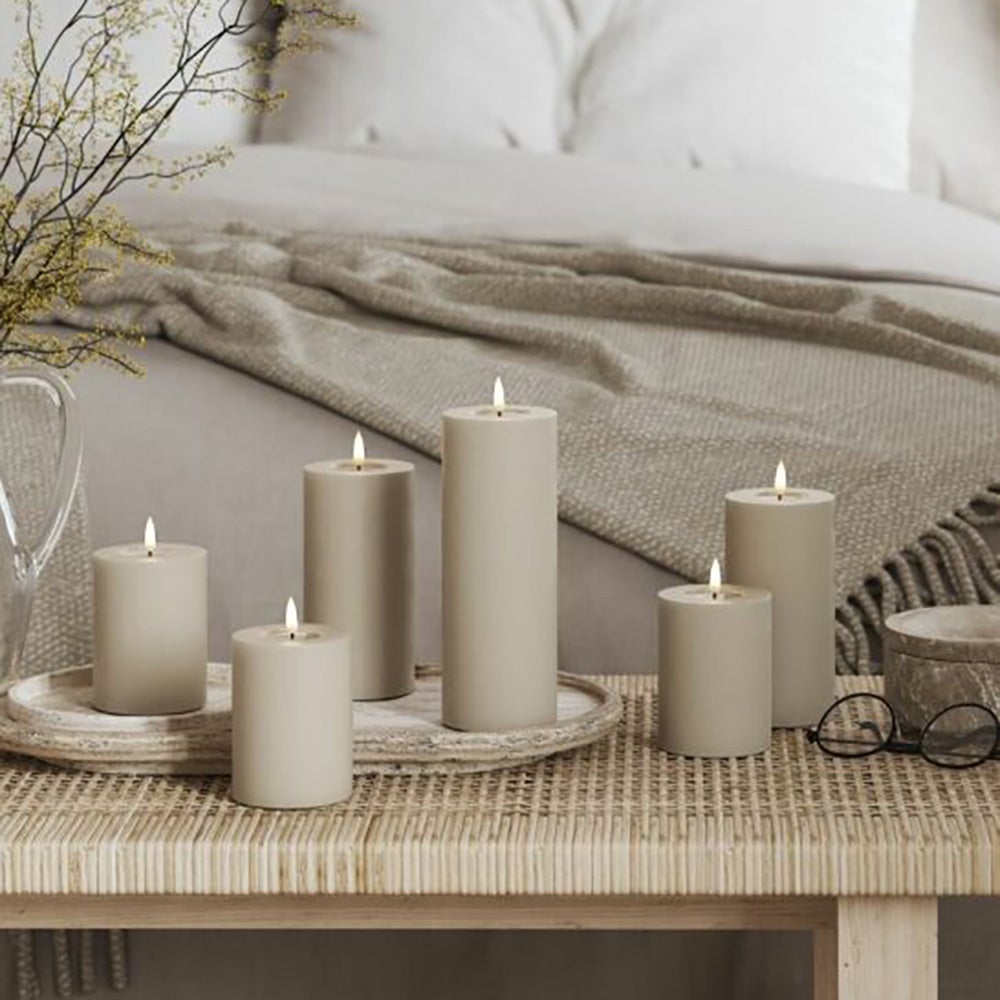  LED blokklys 7,5x15 cm sand