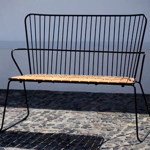  Paon benk svart stål